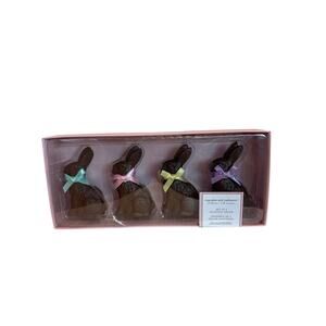 Cupcakes and Cashmere Chocolate Bunny Rabbits Easter Spring Figure Faux Set of 4